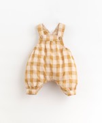 Woven jumpsuit with vichy pattern | Organic Care
