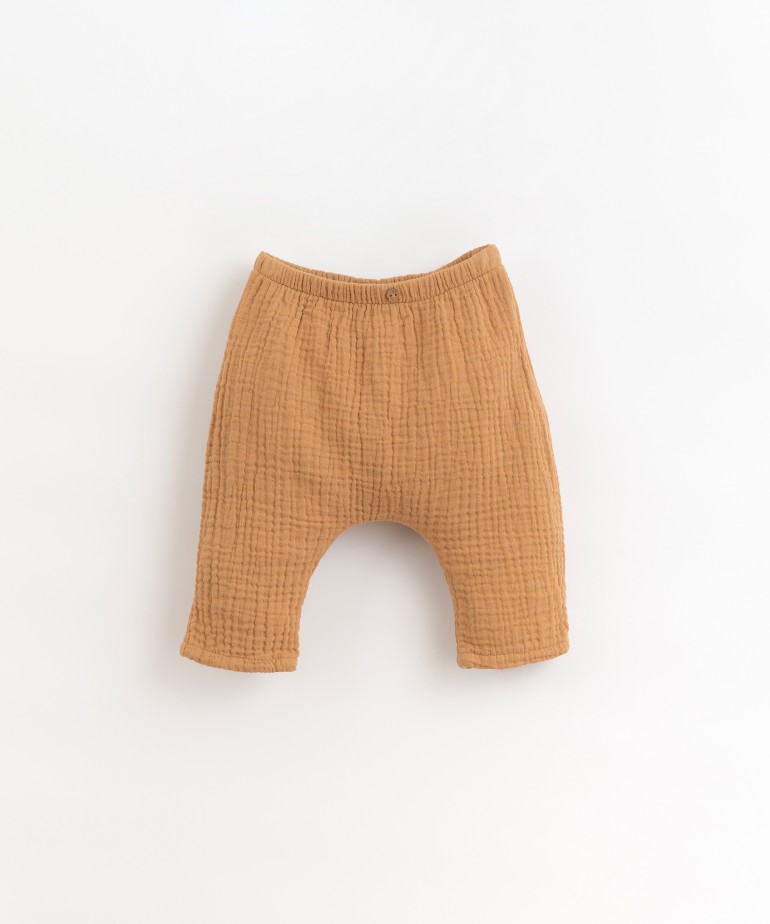 Pantaloni in tessuto di cotone organico