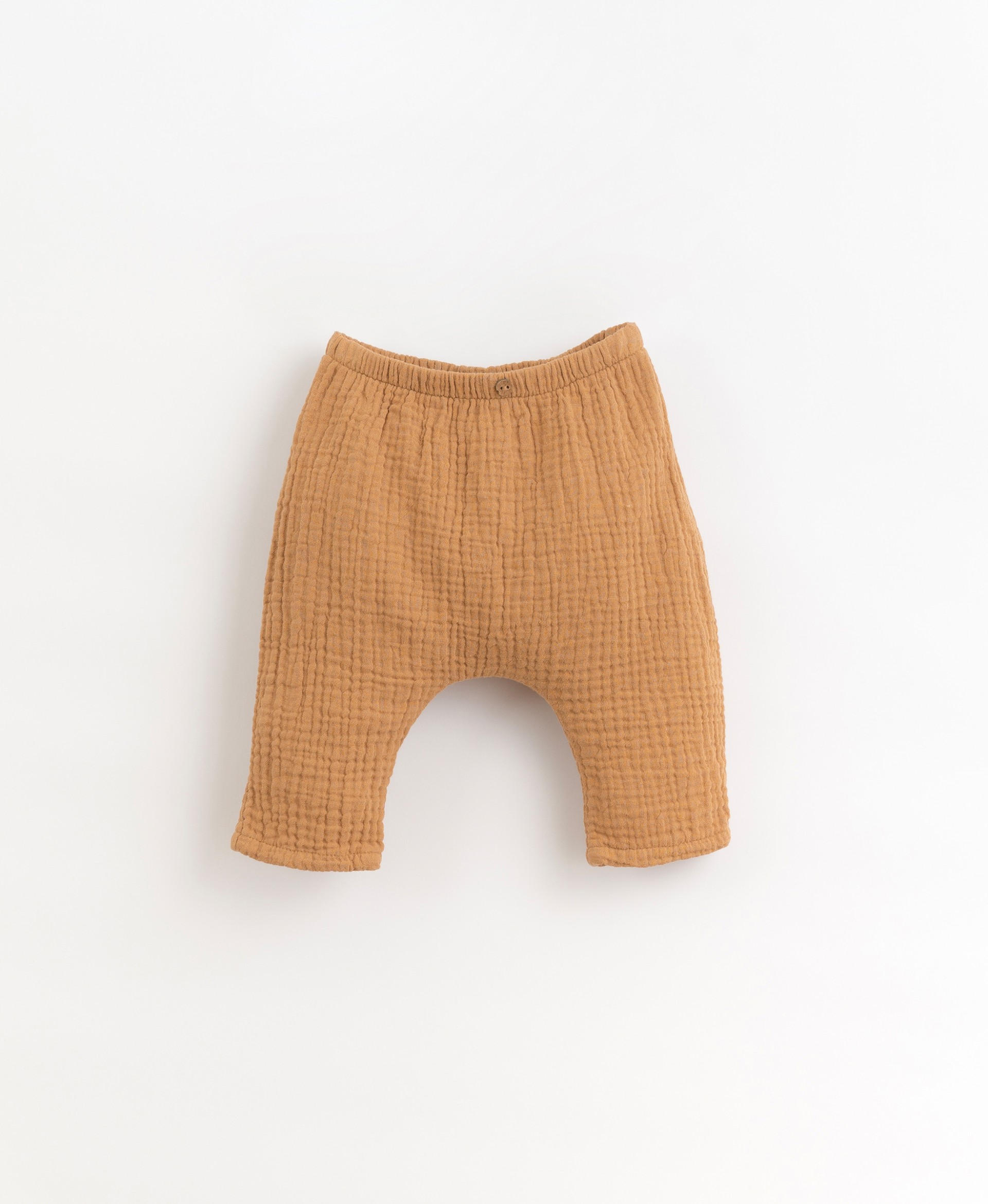 Pantaloni in tessuto con bottone decorativo in cocco | Organic Care