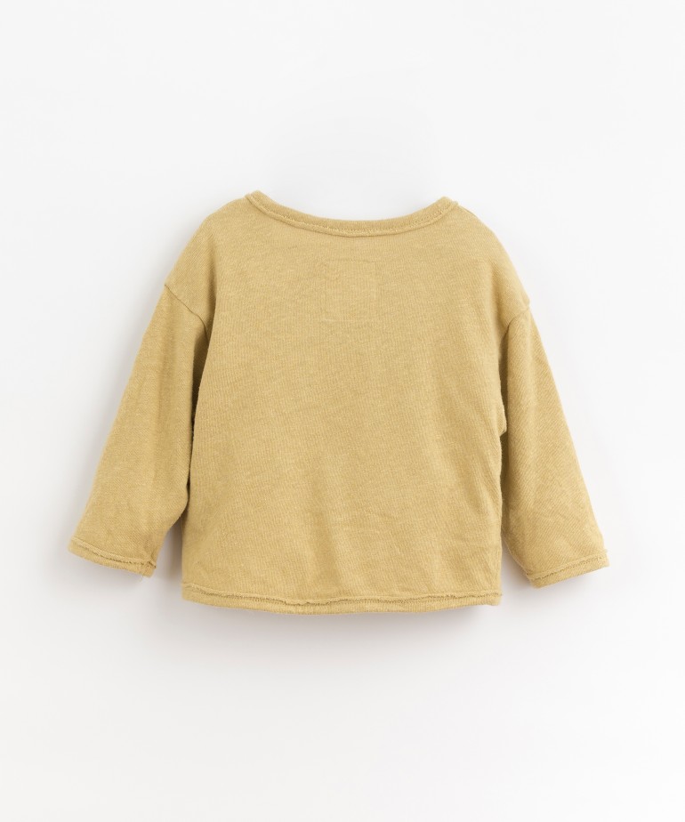 Casaco com mistura de algodo orgnico e linho