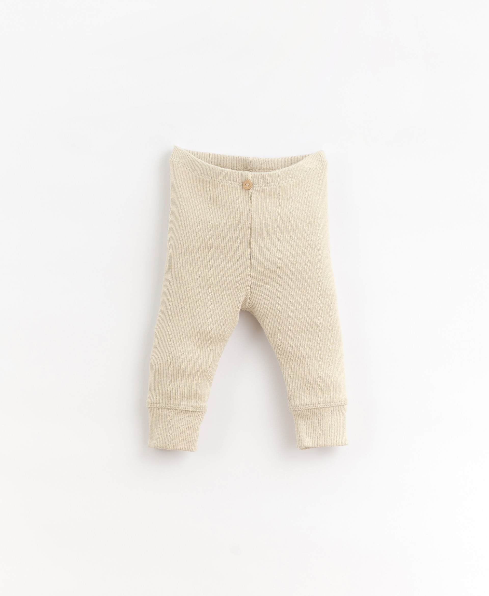 Ribbed leggings with decorative button | Organic Care