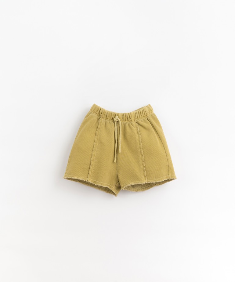 Jersey stitch shorts with decorative drawstring