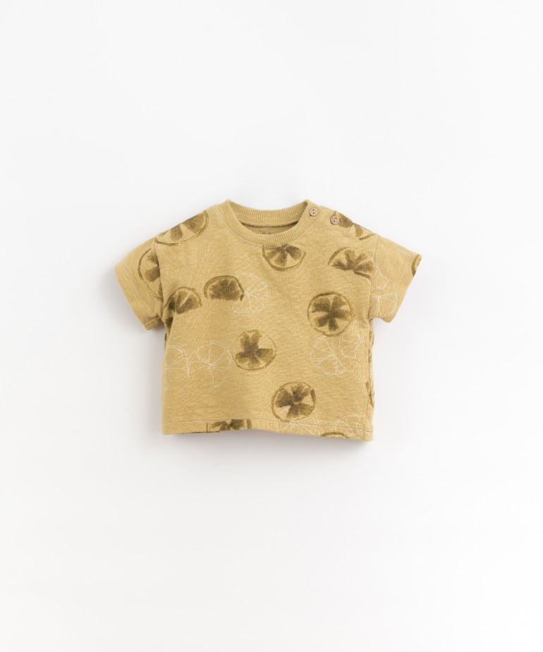 Jersey stitch T-shirt with citrus print
