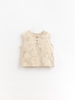 PRINTED JERSEY SLEEVELESS T-SHIRT PRINTED JERSEY SLEEVELESS T-SHIRT
