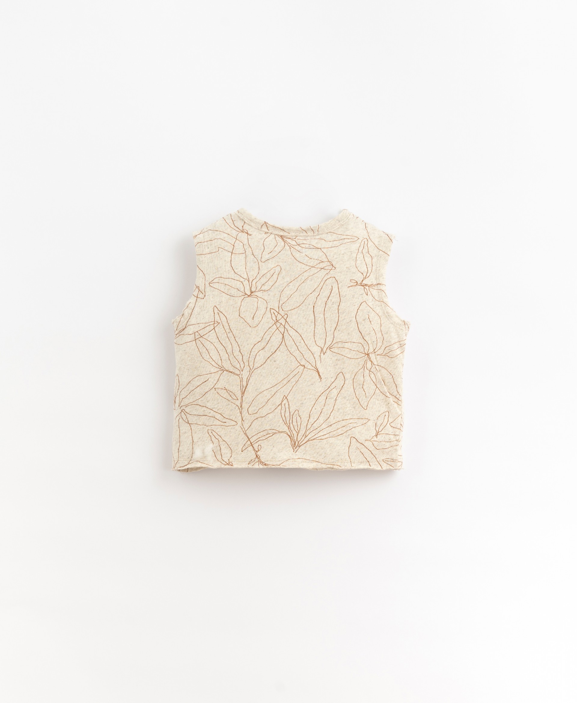 Sleeveless T-shirt with print | Organic Care