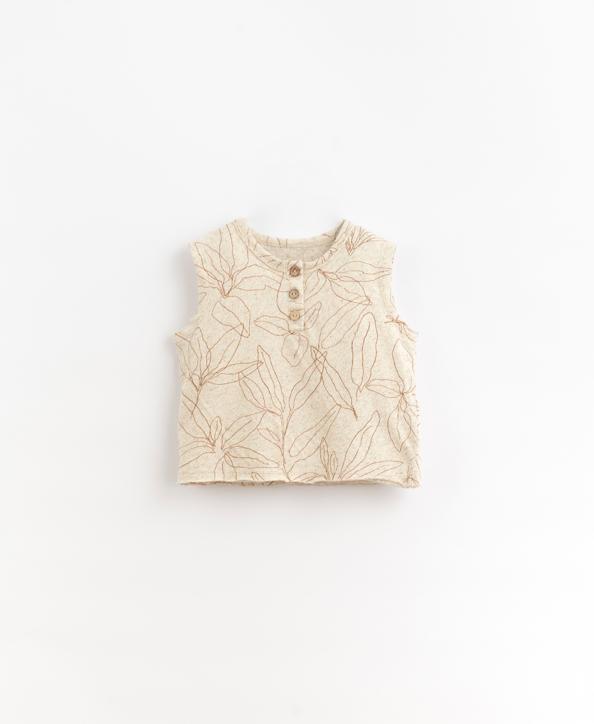 Sleeveless T-shirt with print | Organic Care