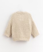Casaco malha tricot com decote em V | Organic Care