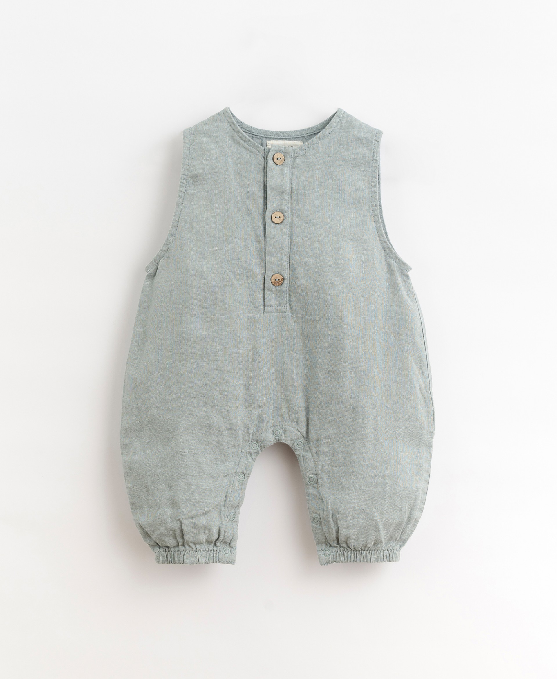 Linen jumpsuit with crotch opening | Organic Care