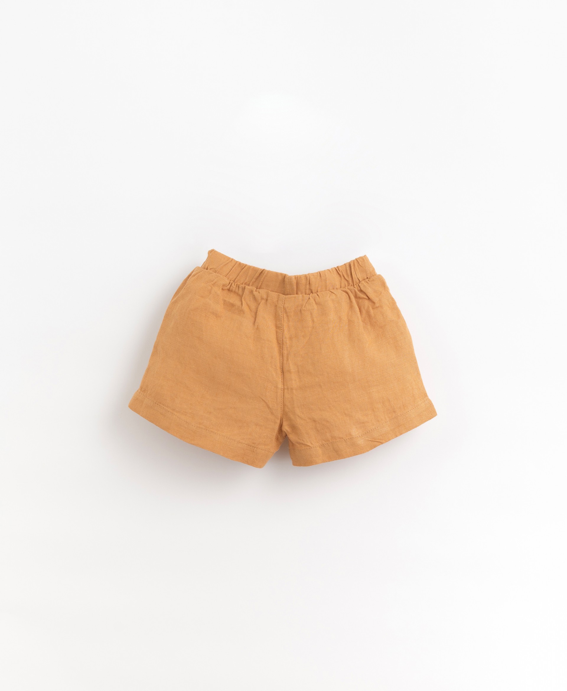 Pantalón corto de lino con cordón de adorno | Organic Care