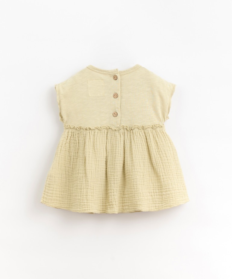 Vestido combinado em algodo orgnico