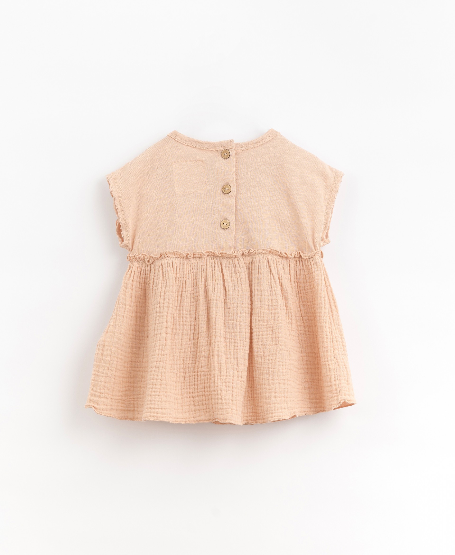 Dress with a mixture of knitwear and cloth | Organic Care