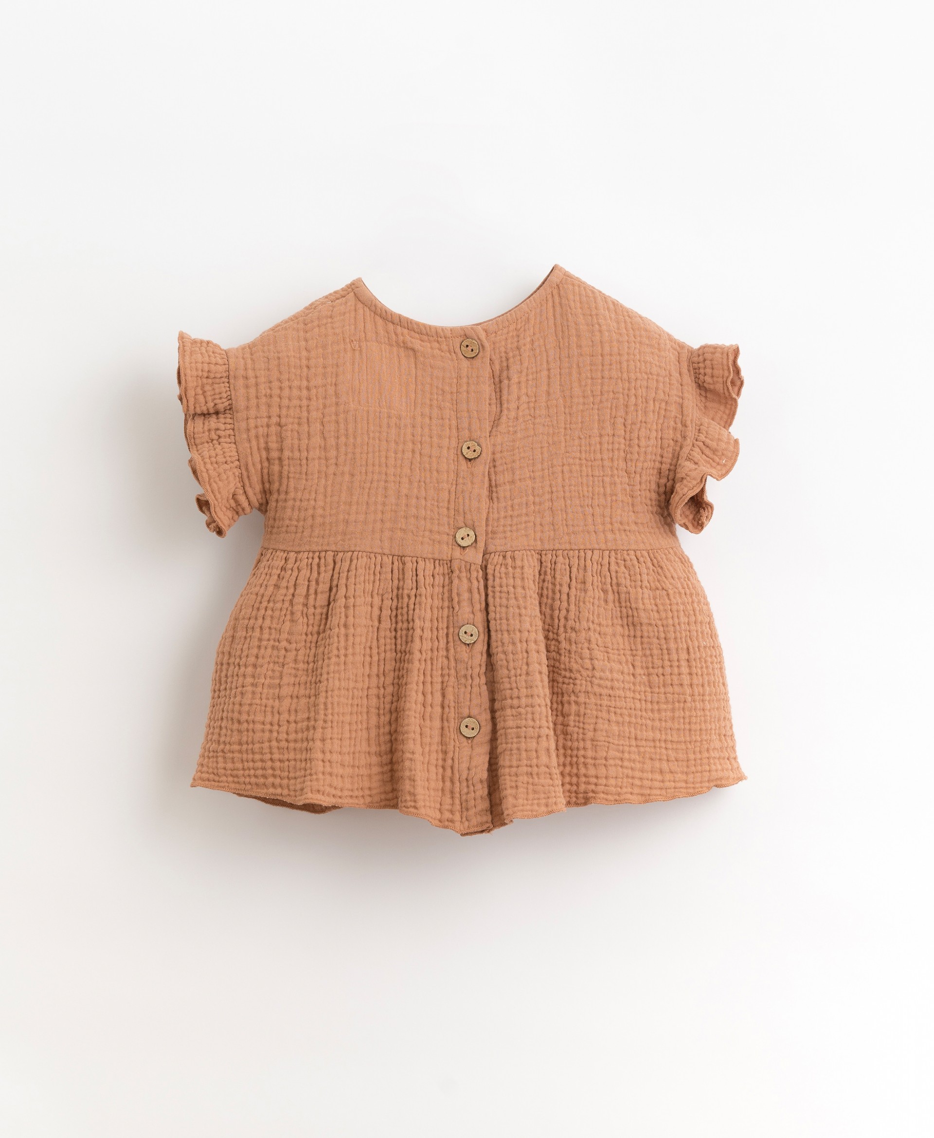 Baby girl orange tunic with opening at the back PlayUp