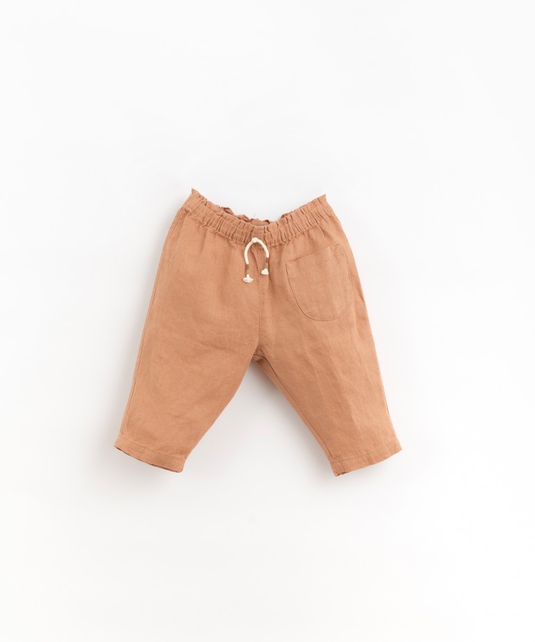 Naturally dyed linen trousers