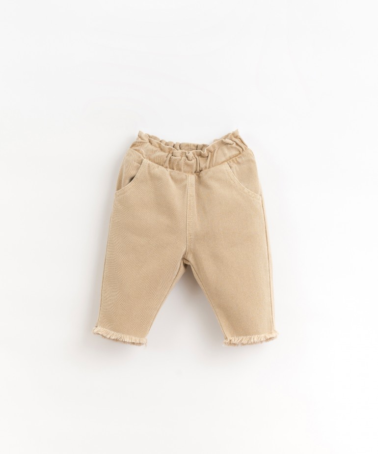 Naturally dyed serge trousers