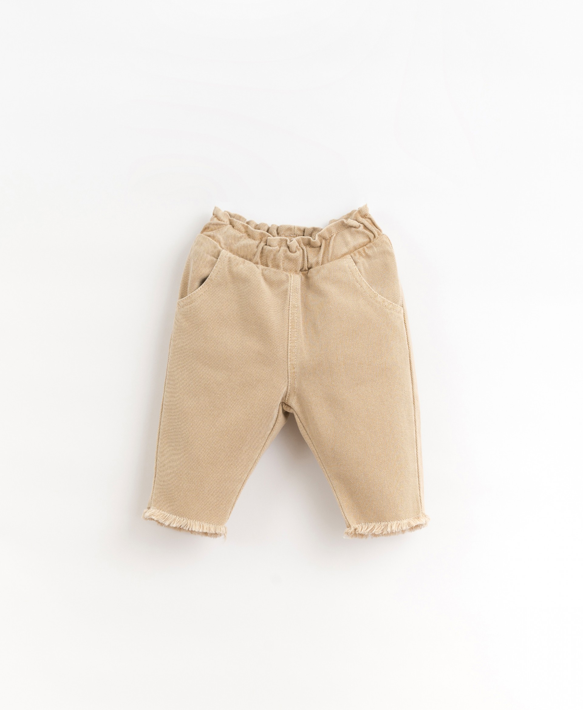 Pantaloni di twill con dettaglio sfilacciato | Organic Care