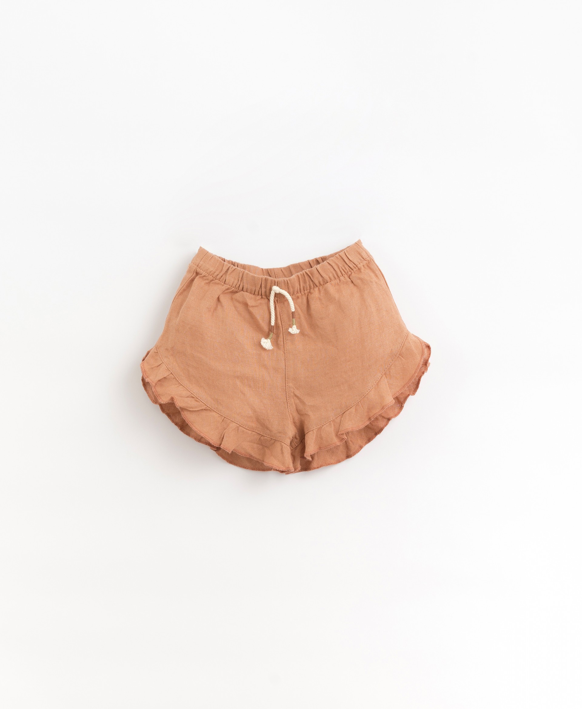Pantaloncini di lino con cintura elastica e cordoncino decorativo | Organic Care