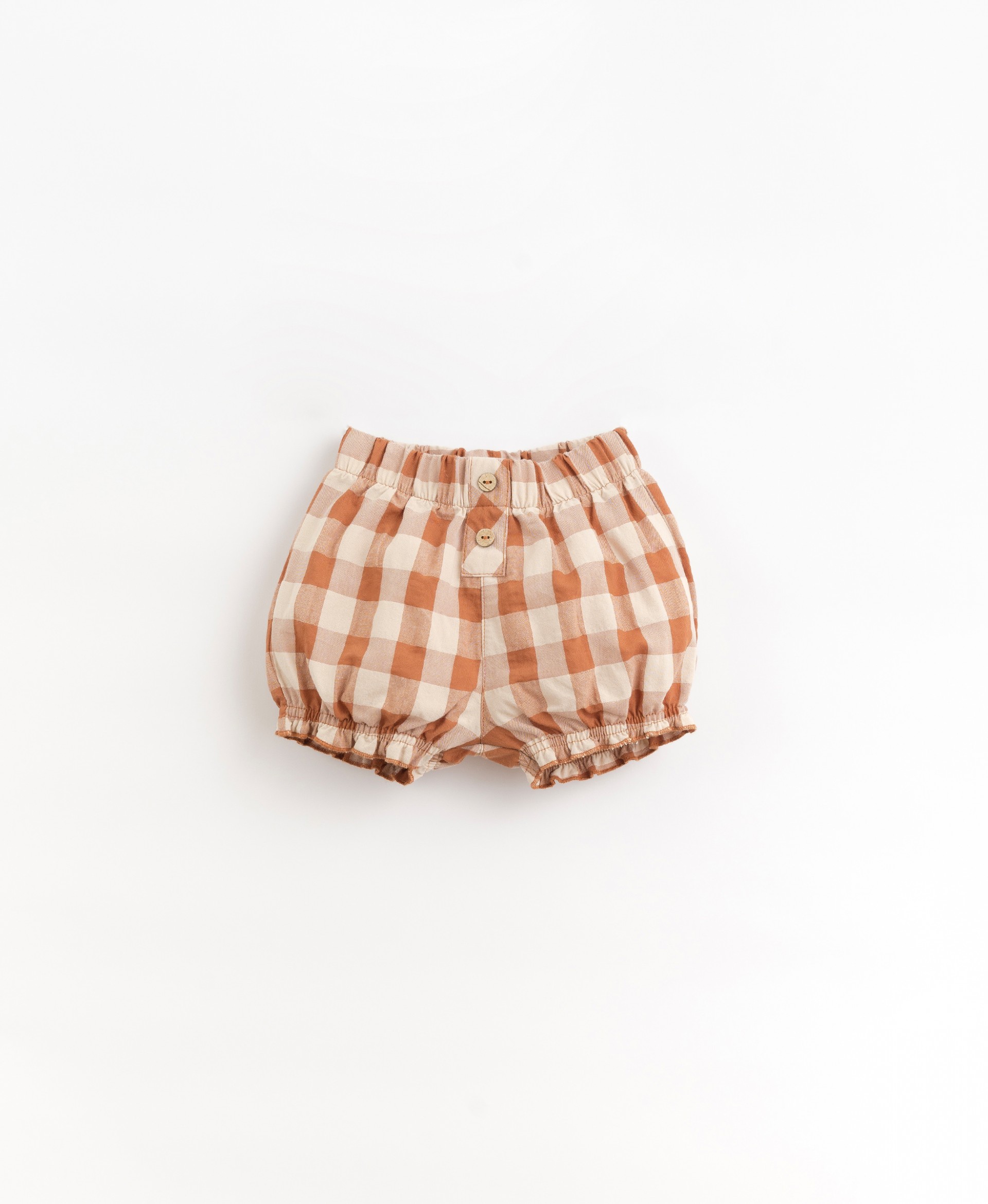 Woven shorts with vichy pattern | Organic Care
