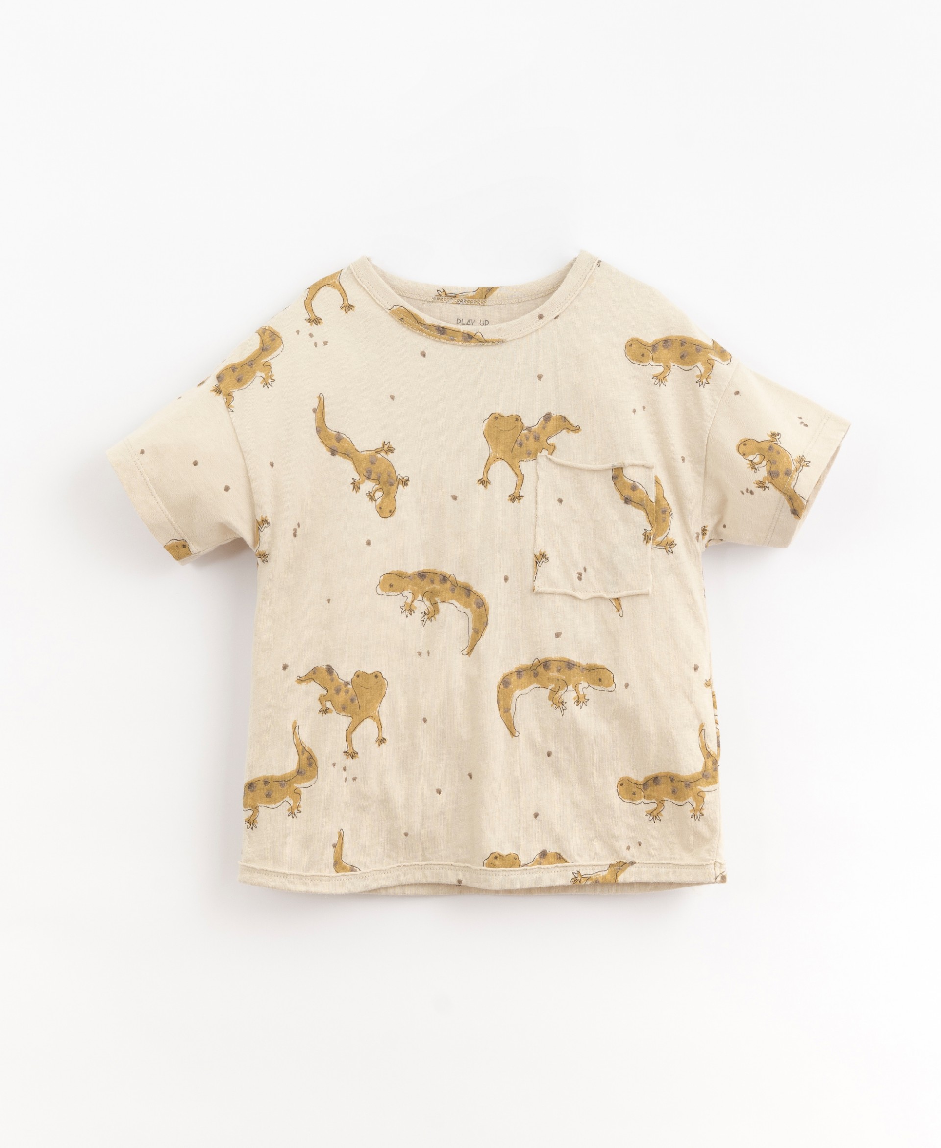 Printed T-shirt with breast pocket | Organic Care