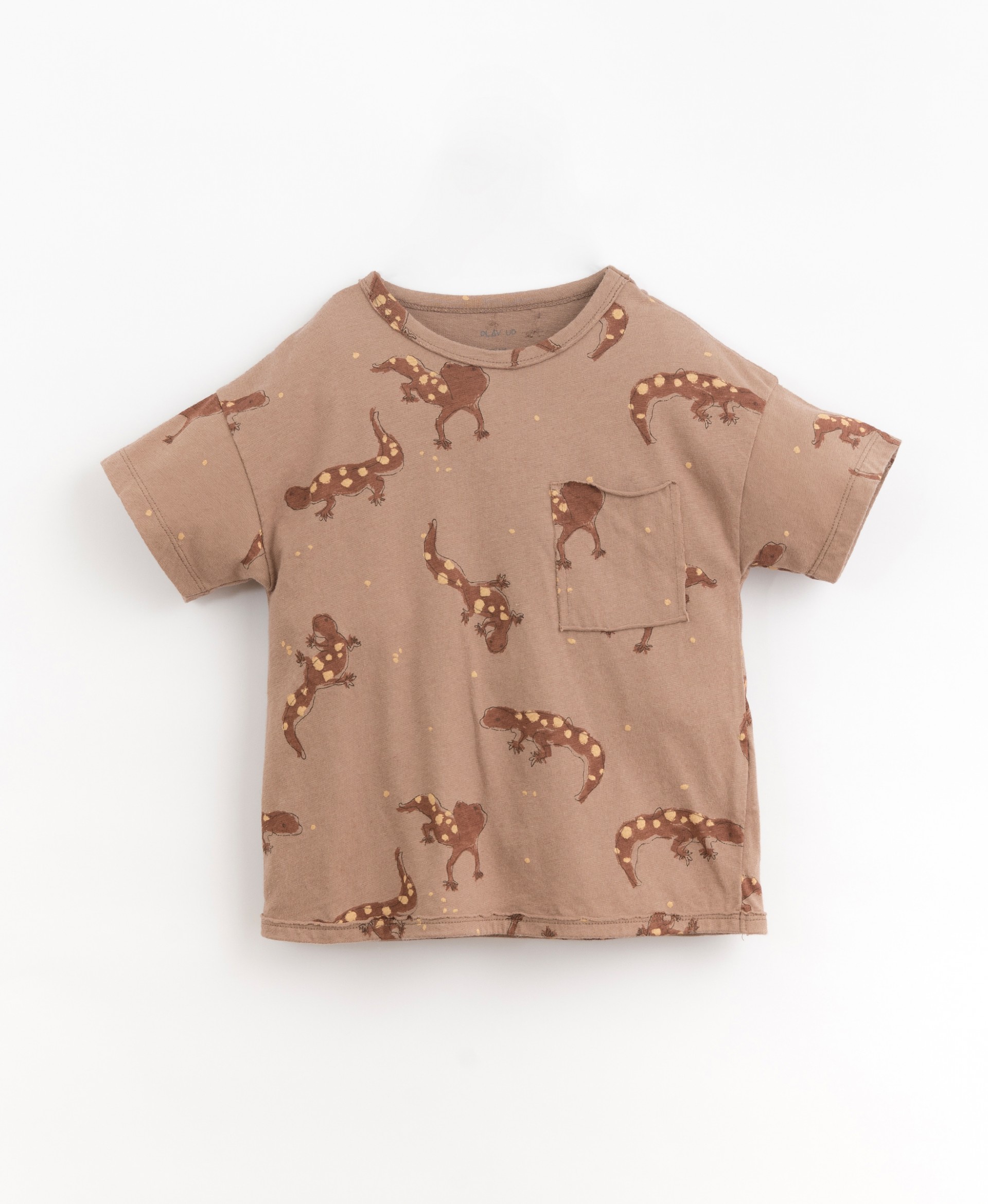 Printed T-shirt with breast pocket | Organic Care