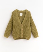 Casaco tricot com efeito entrançado | Organic Care