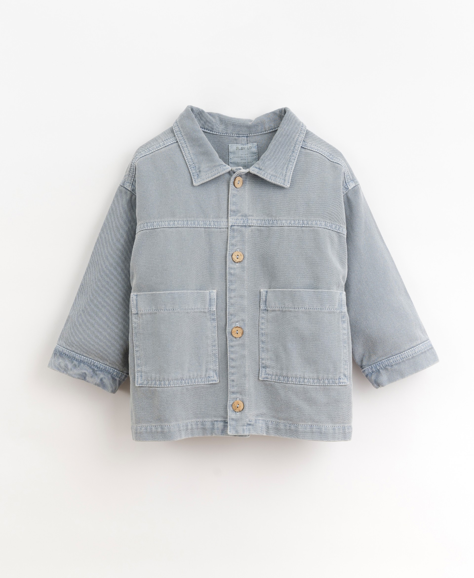 Cotton serge jacket with pockets | Organic Care