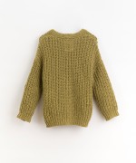 Knitted cardigan with pleated details | Organic Care