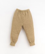 Jersey stitch trousers with wide hems | Organic Care