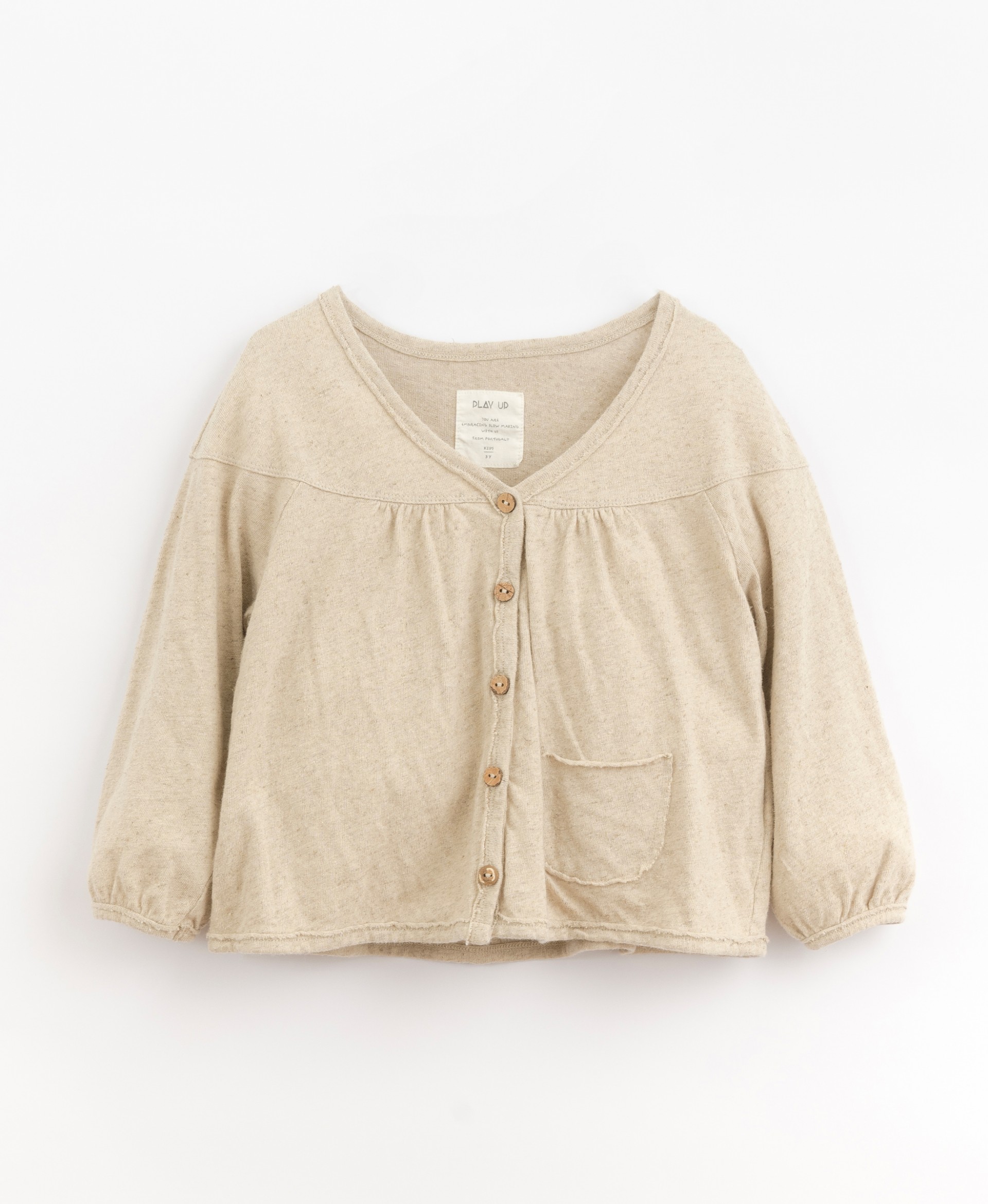 Cardigan with mixture of organic cotton and linen | Organic Care