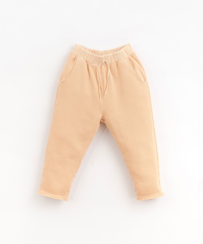 Pantalon avec des poches, en mélange de coton biologique et de coton 