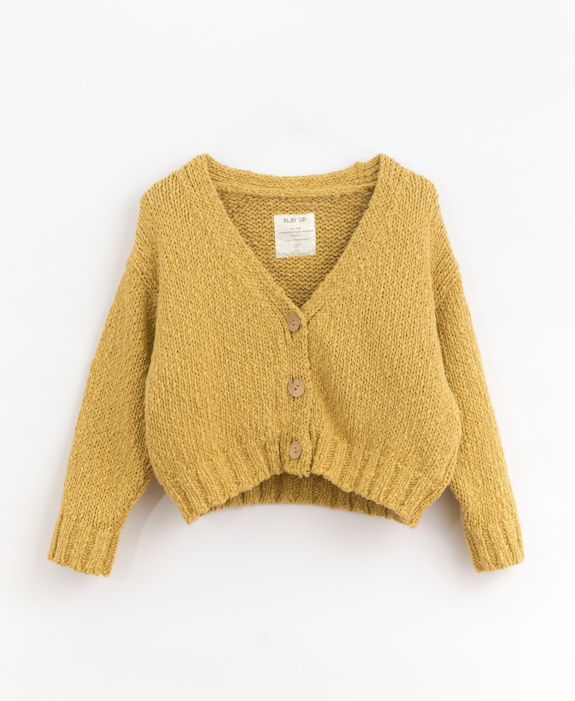 Knitted Jacket with coconut buttons | Organic Care