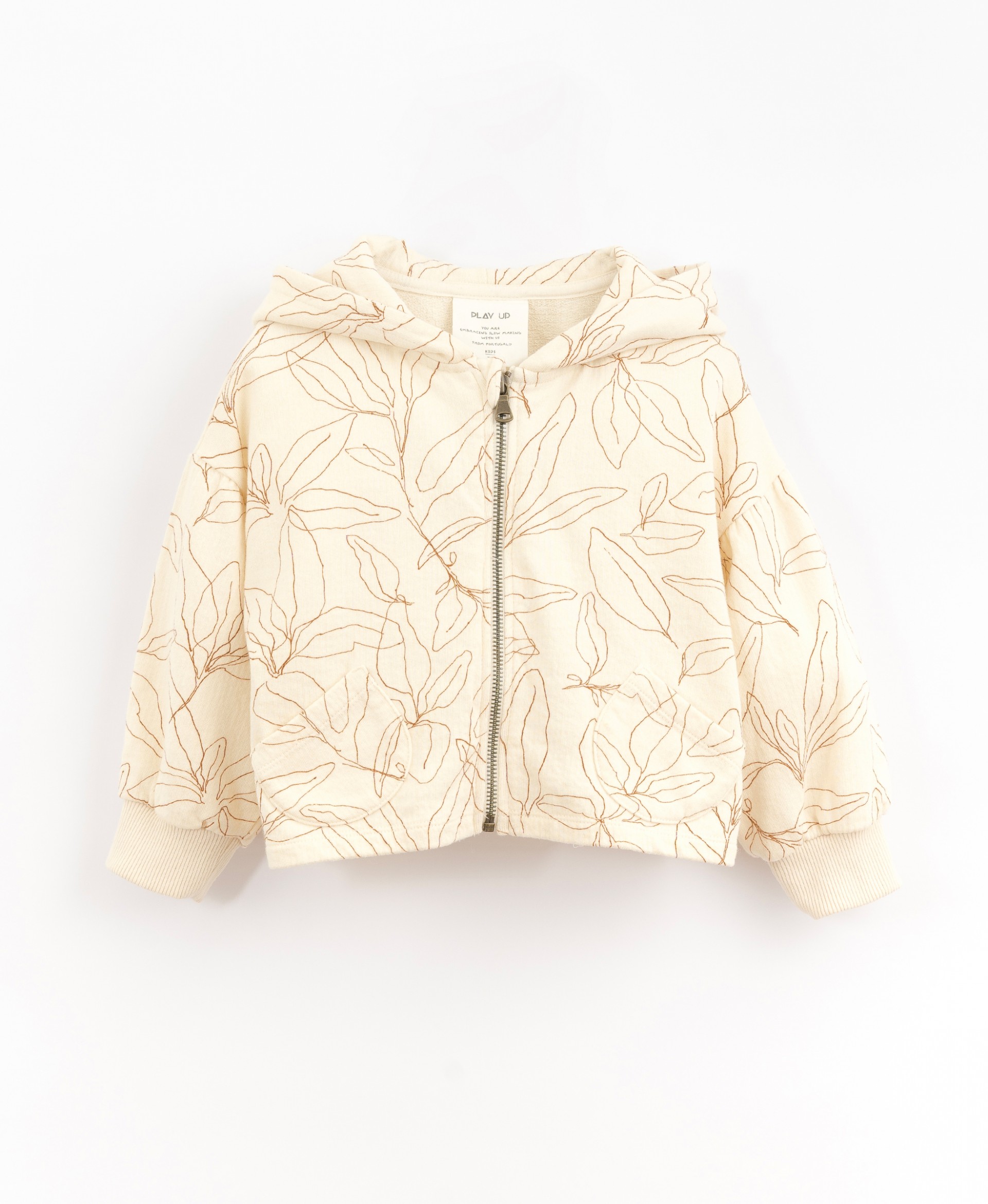 Jacket with sage leaves print | Organic Care