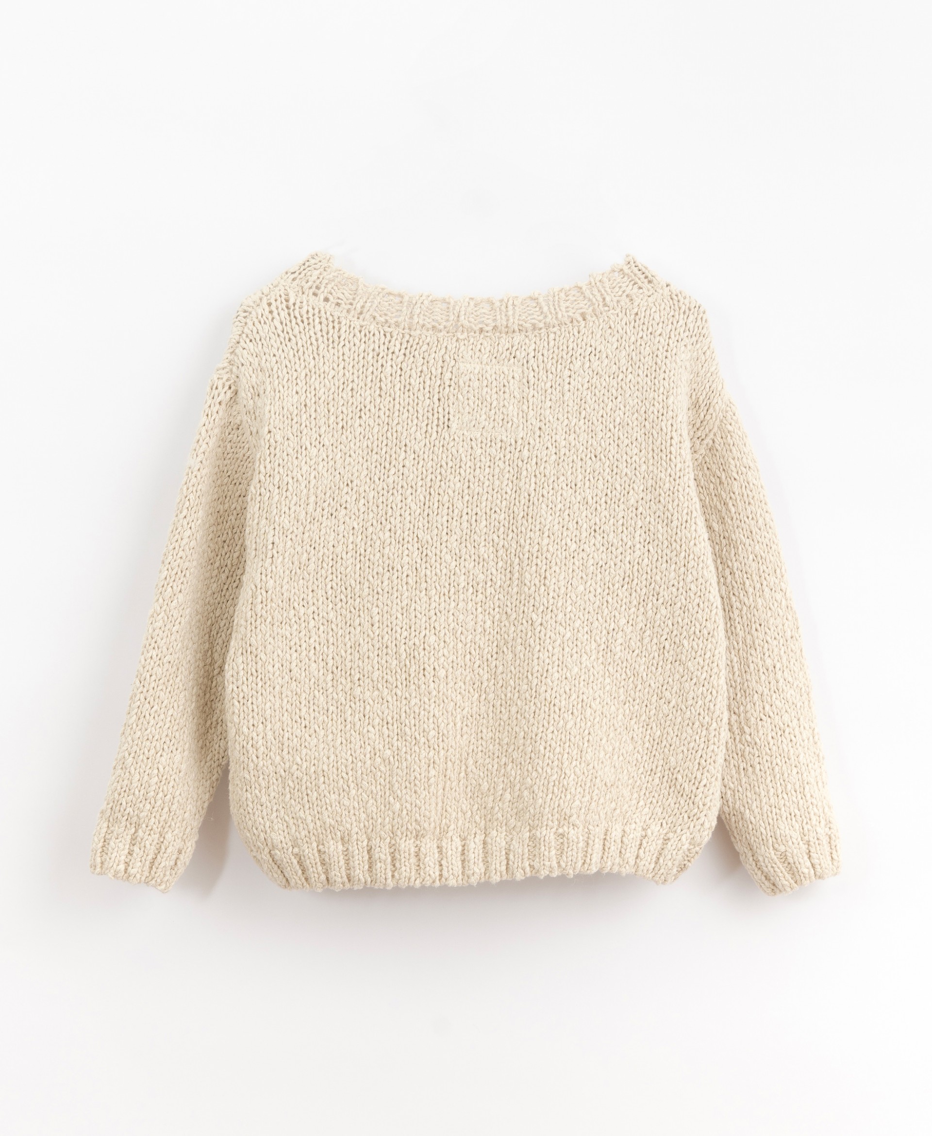 Knitted jumper in a mixture of cotton and linen | Organic Care