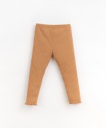 Ribbed leggings with rolled finish | Organic Care