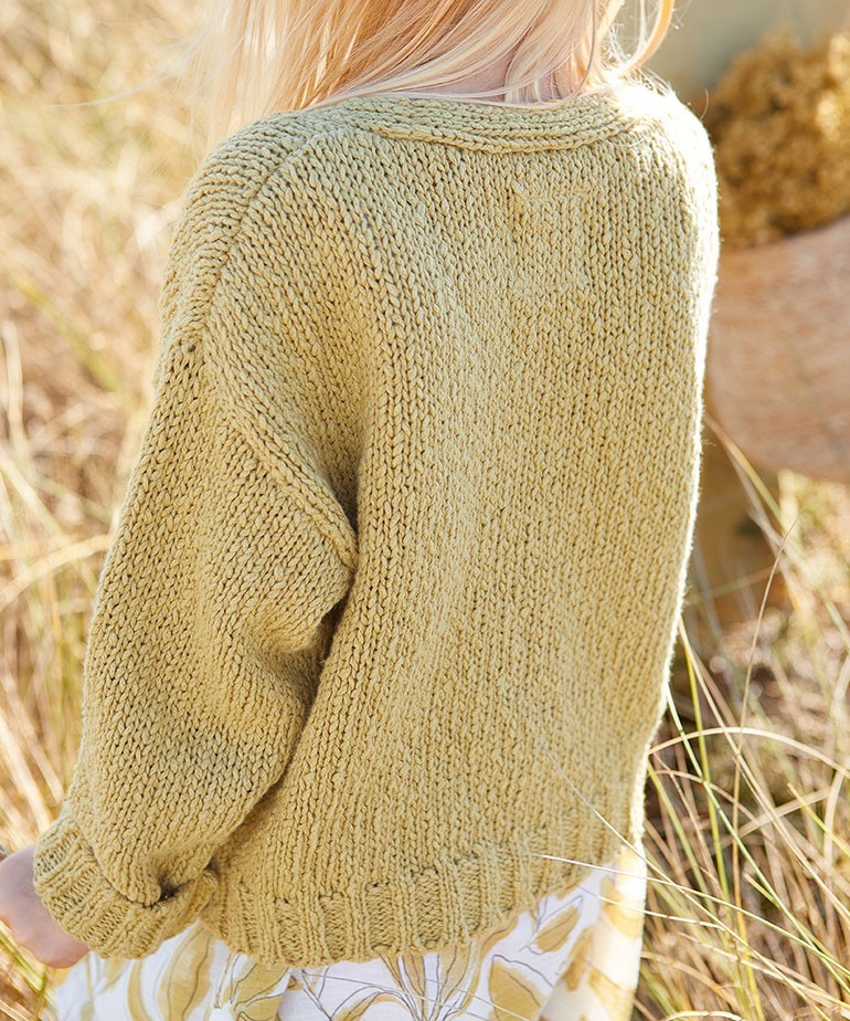 Casaco tricot com abertura de botões