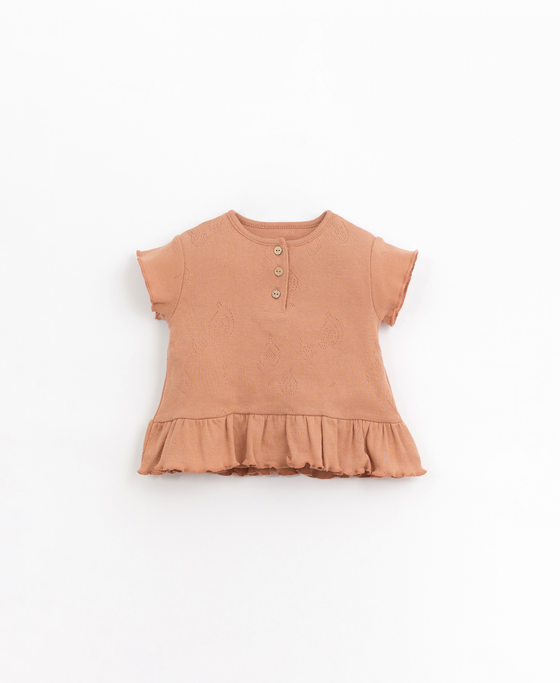 T-shirt with frill at the waist | Organic Care