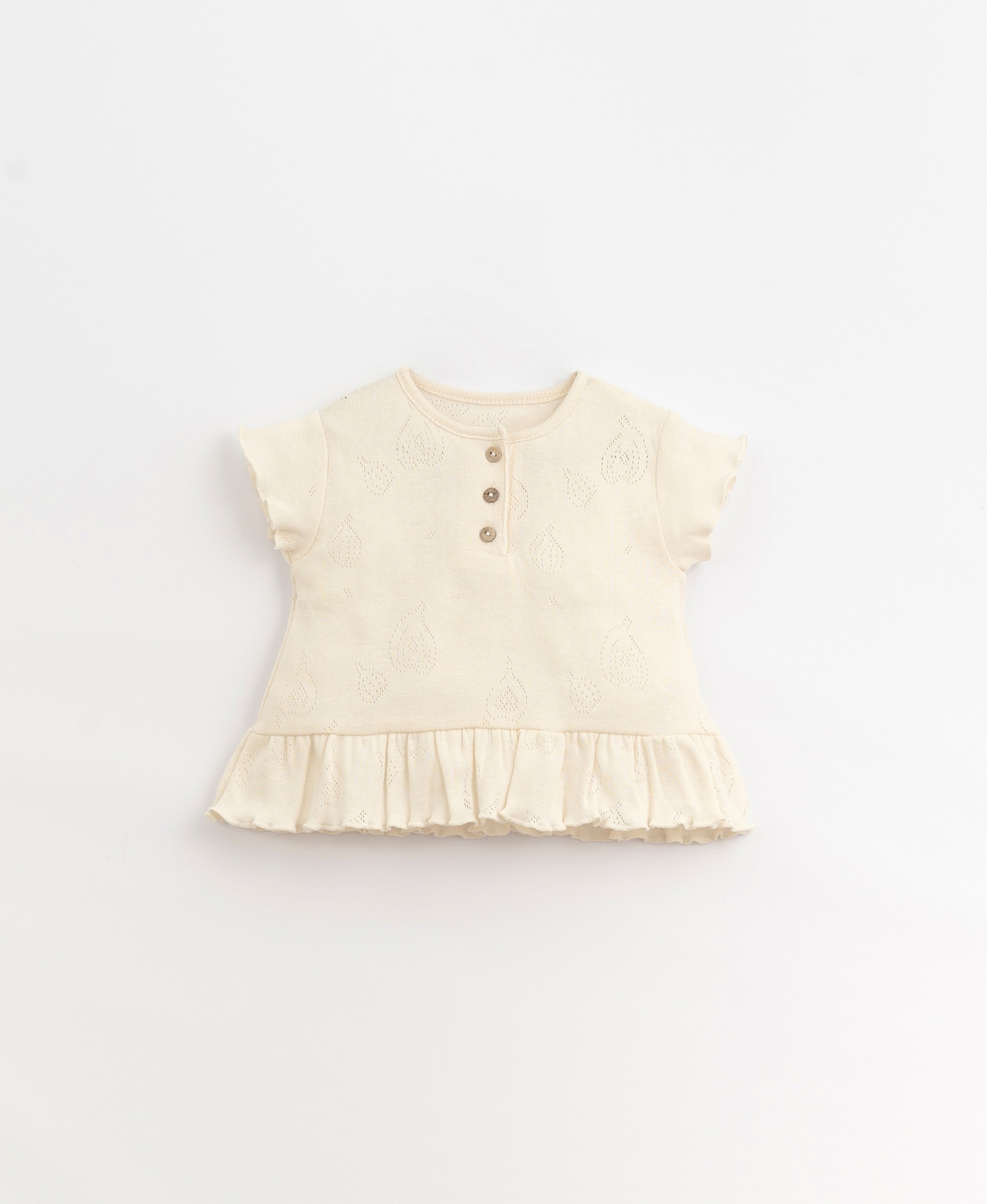 T-shirt with frill at the waist | Organic Care