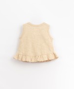 Jersey-stitch top with knitted effect | Organic Care