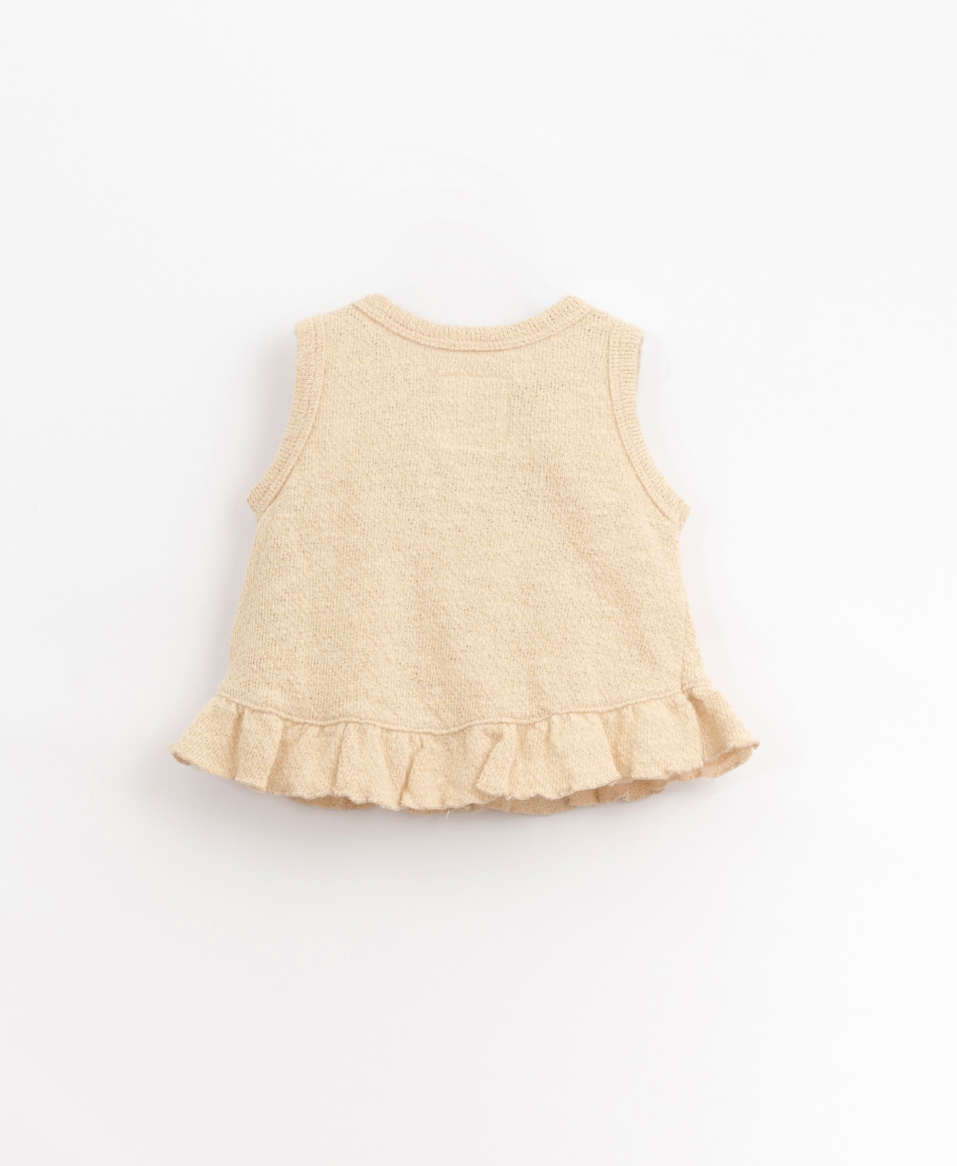 Jersey-stitch top with knitted effect | Organic Care