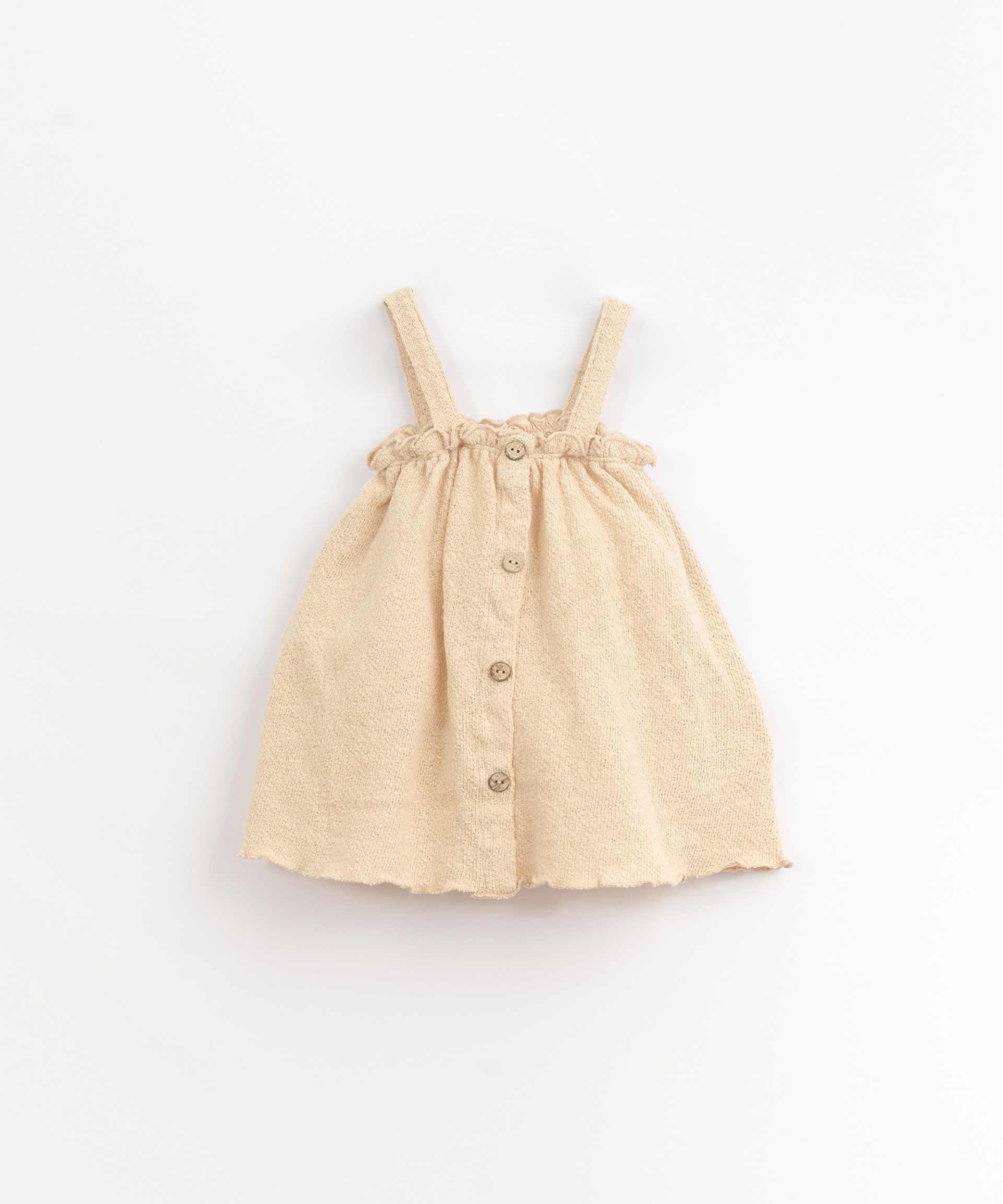 Dress with decorative coconut buttons | Organic Care