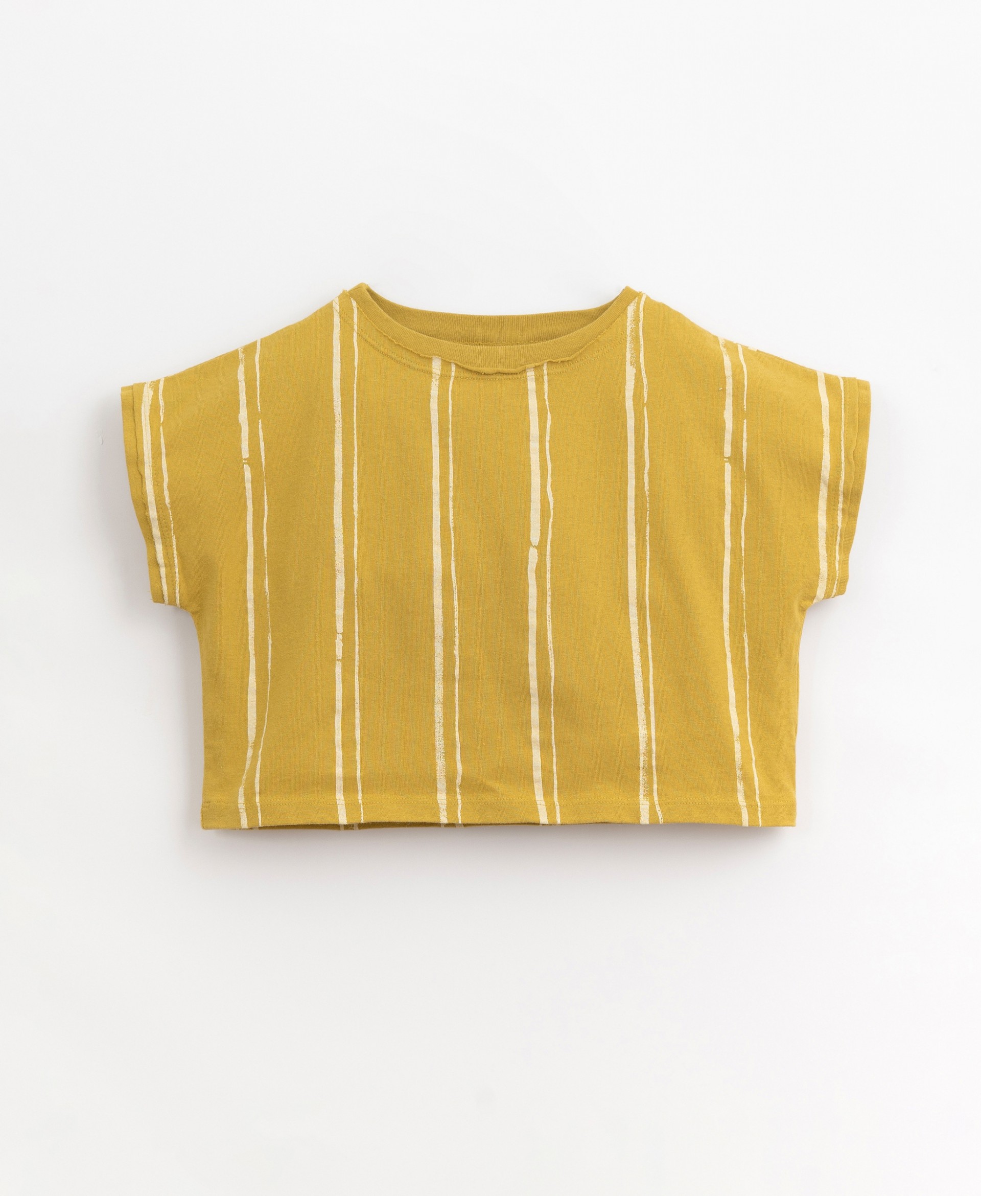 Striped, short T-shirt | Organic Care
