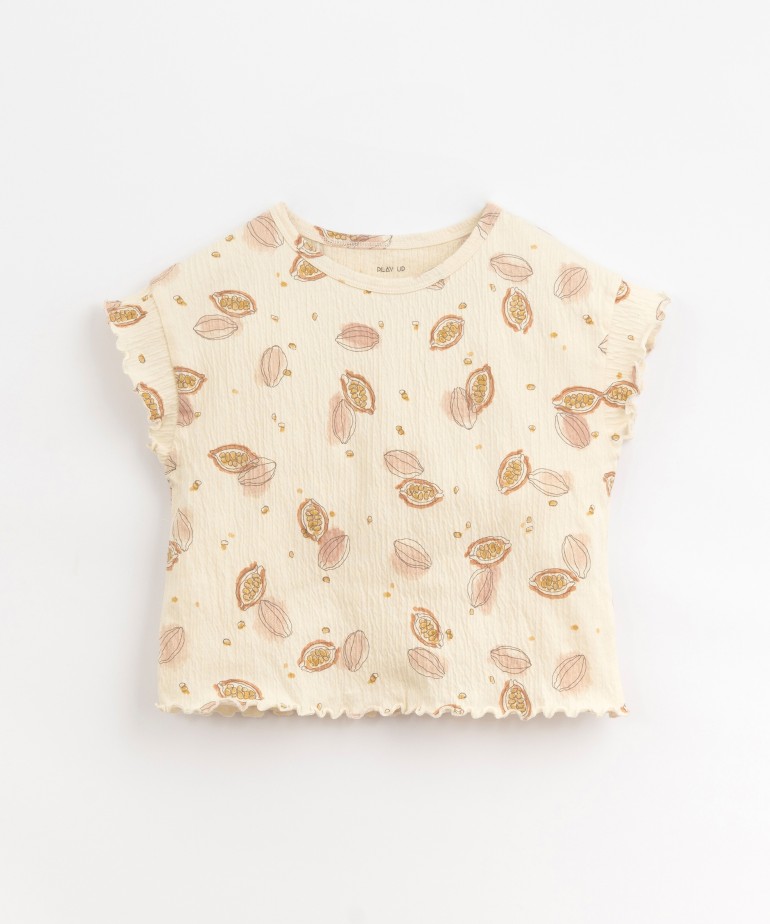 Organic cotton T-shirt with cacao print