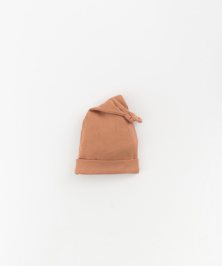 Beanie with Ajour pattern in organic cotton