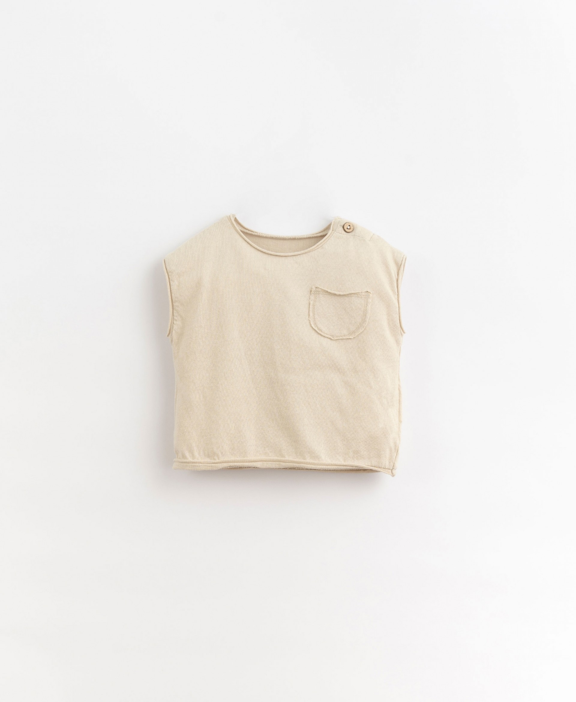 Sleeveless T-shirt with shoulder opening | Organic Care