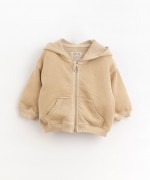 Jersey stitch hooded jacket with pockets | Organic Care