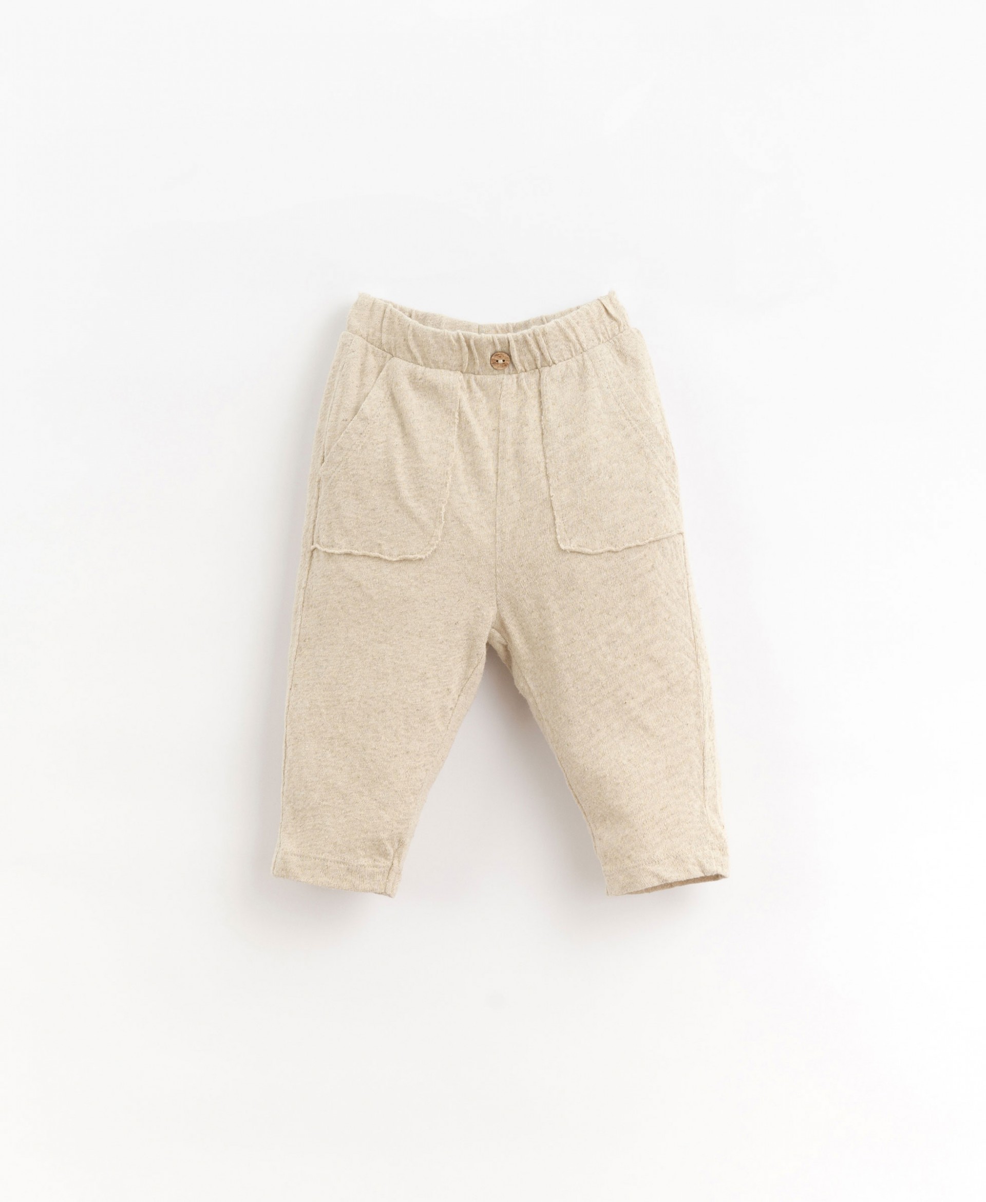 Jersey stitch trousers with front pockets | Organic Care