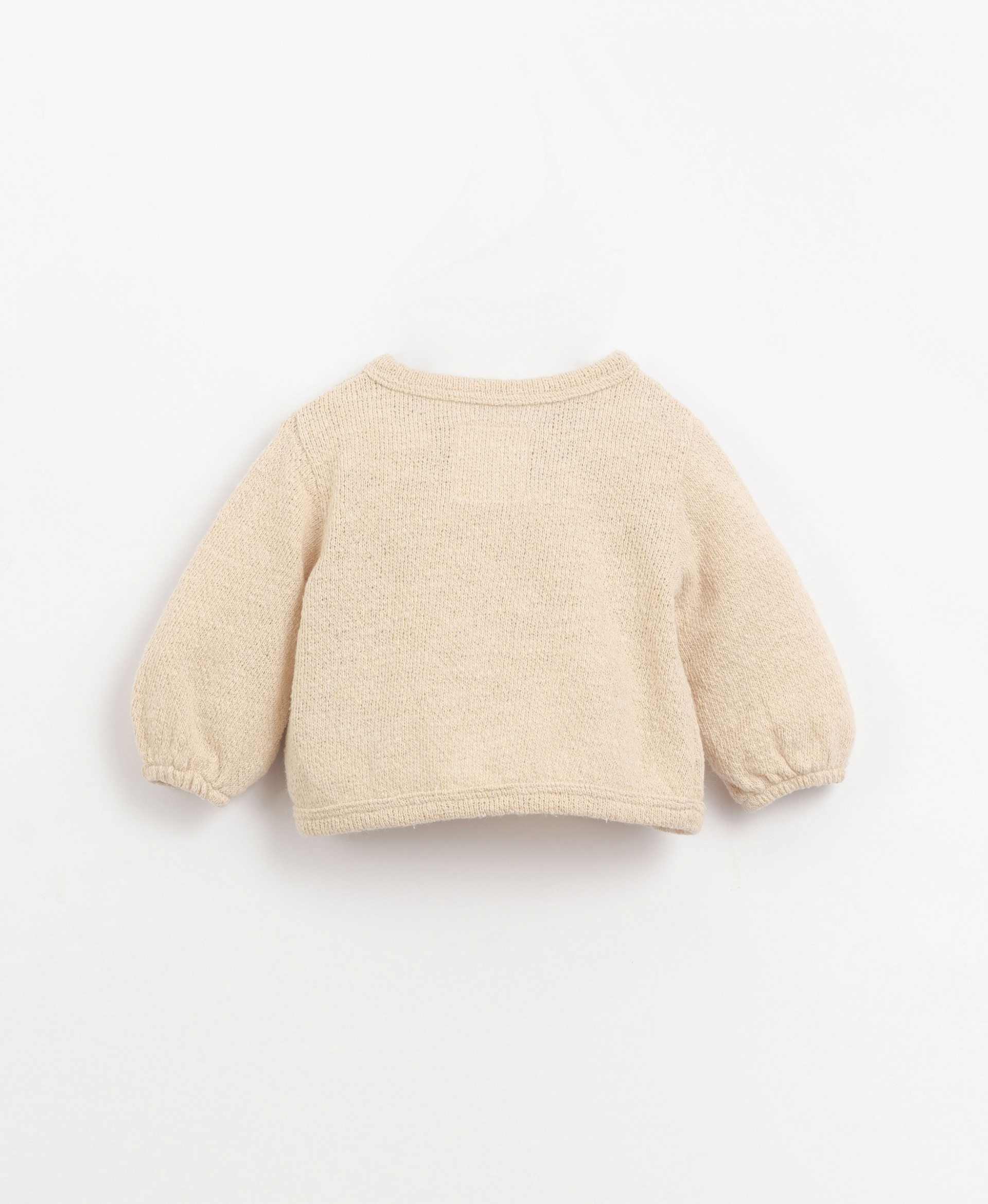 Jersey-stitch coat with knitted effect | Organic Care