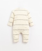 Striped jumpsuit with crotch opening | Organic Care