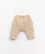 Woven trousers with decorative coconut button | Organic Care