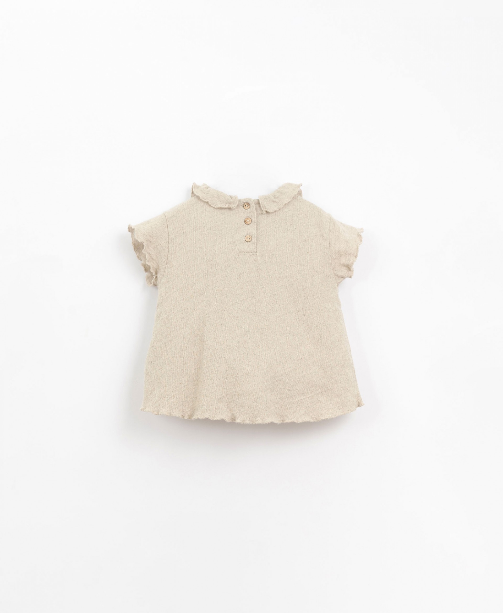T-shirt with frill on the collar | Organic Care