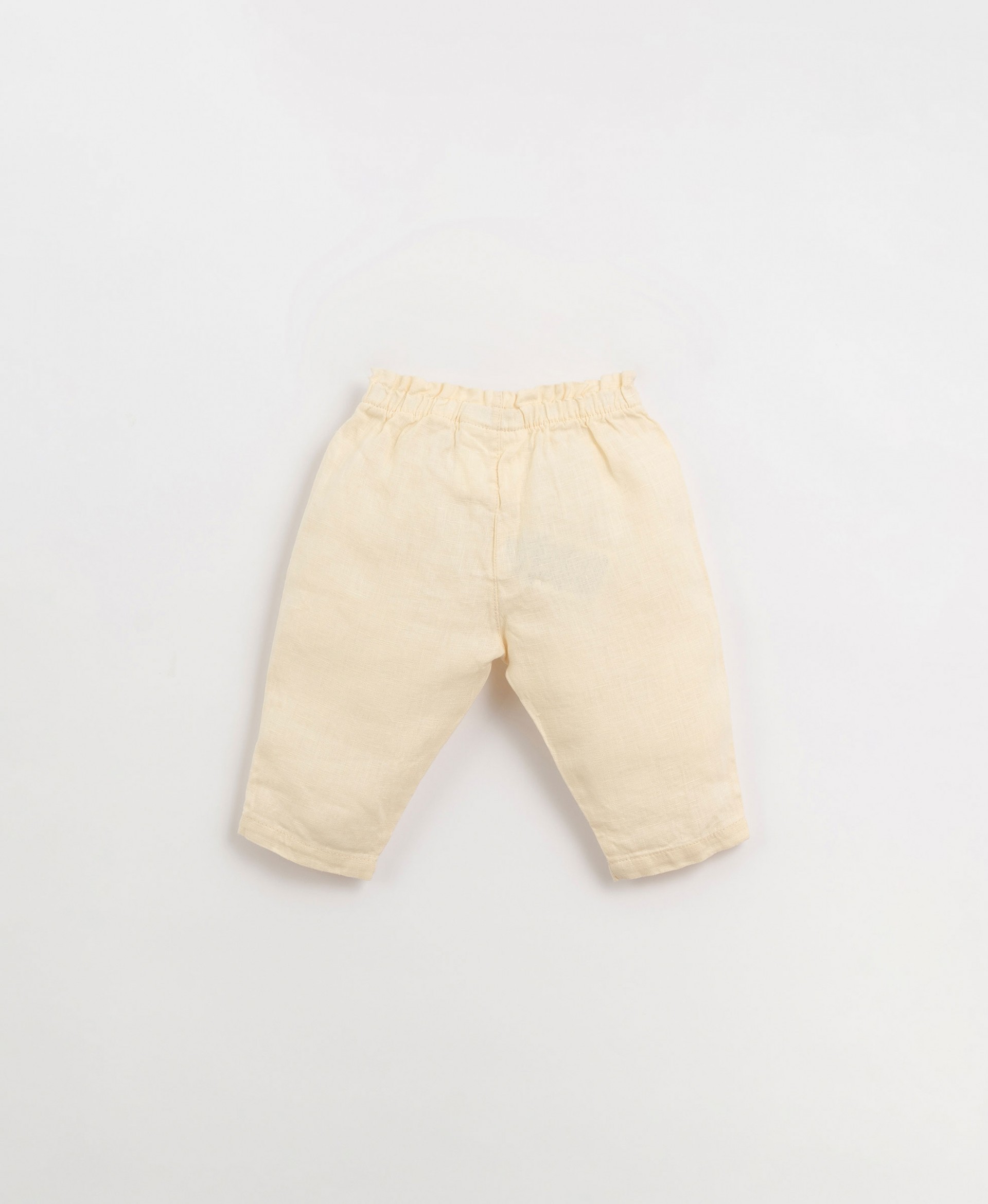Pantaloni di lino con cintura elastica e cordoncino decorativo | Organic Care